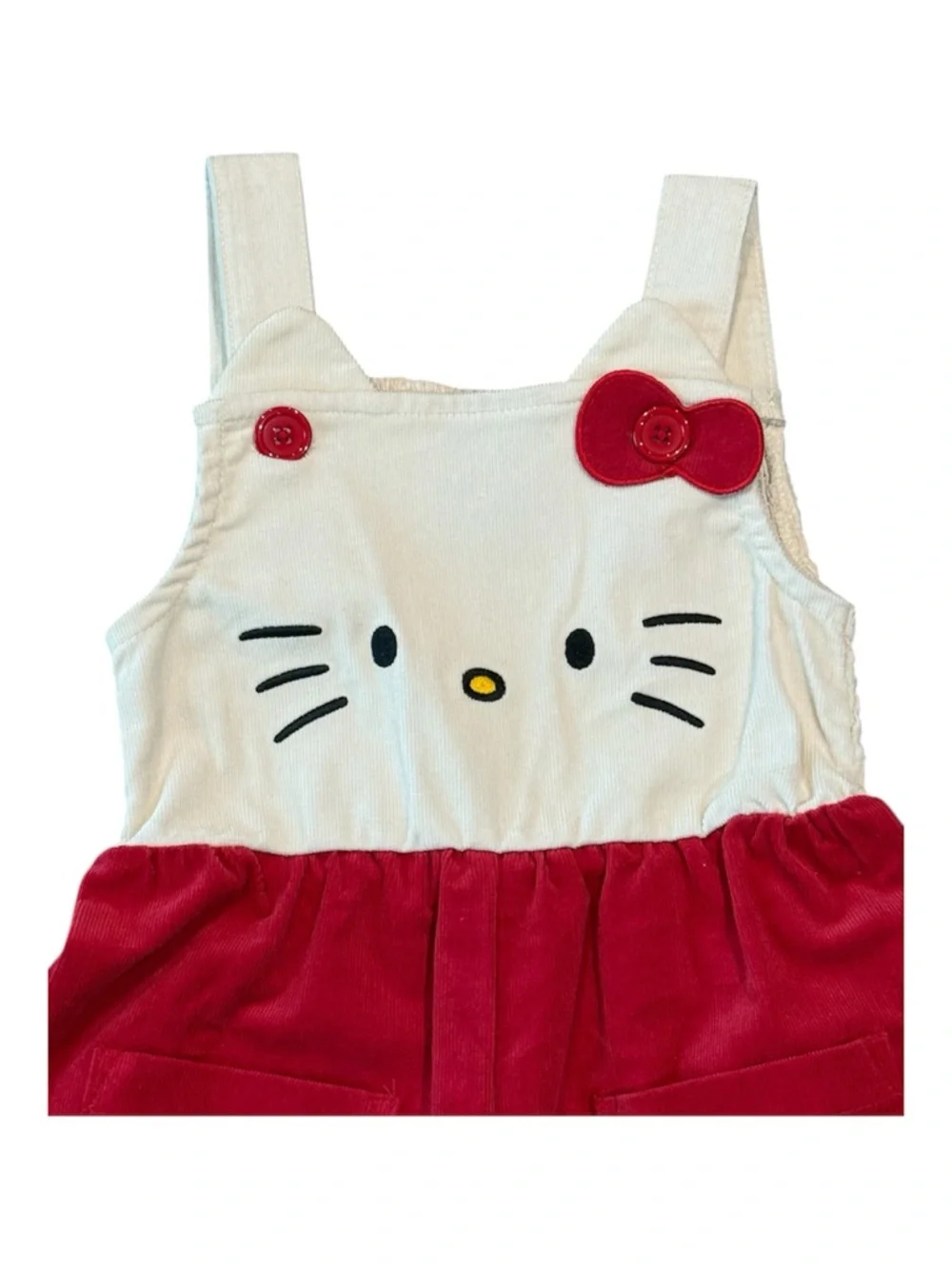Hello Kitty Red Corduroy Overalls - Picture 2 of 7